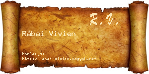 Rábai Vivien névjegykártya